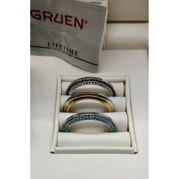 New Gruen Interchangeable Bezels Rhinestone Watch Boxed - Picture 5 of 7